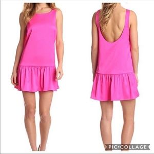 BCBG scoop back, drop waist dress